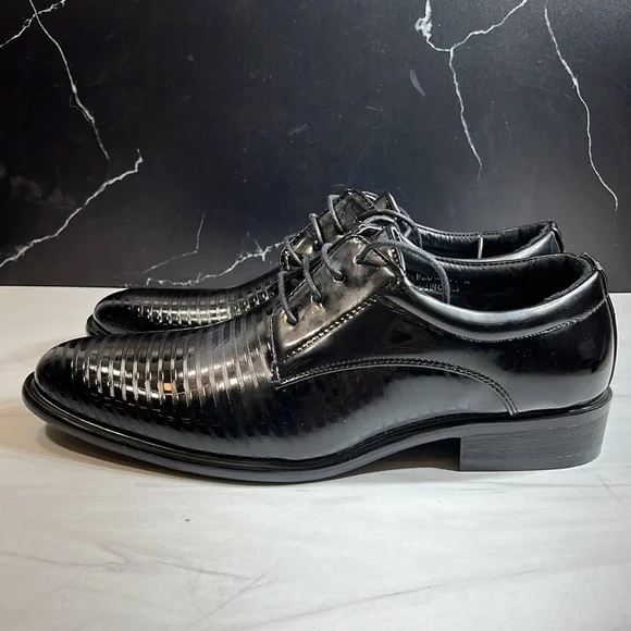 Ermax Men’s Oxford Shoes Black sz 8 - Picture 2 of 8